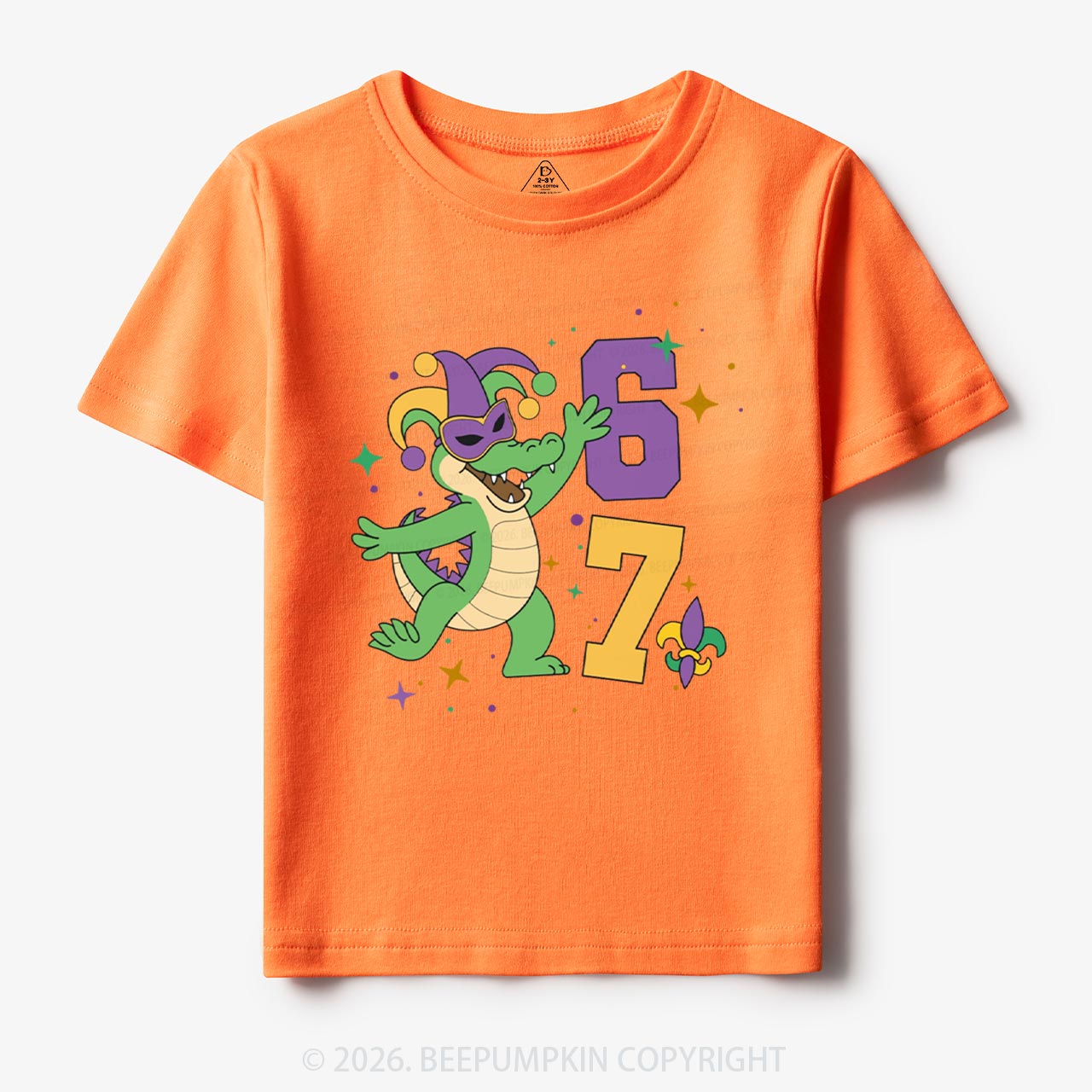 Mardi Gras Alligator 67 Toddler&Kid's Tees Beepumpkin