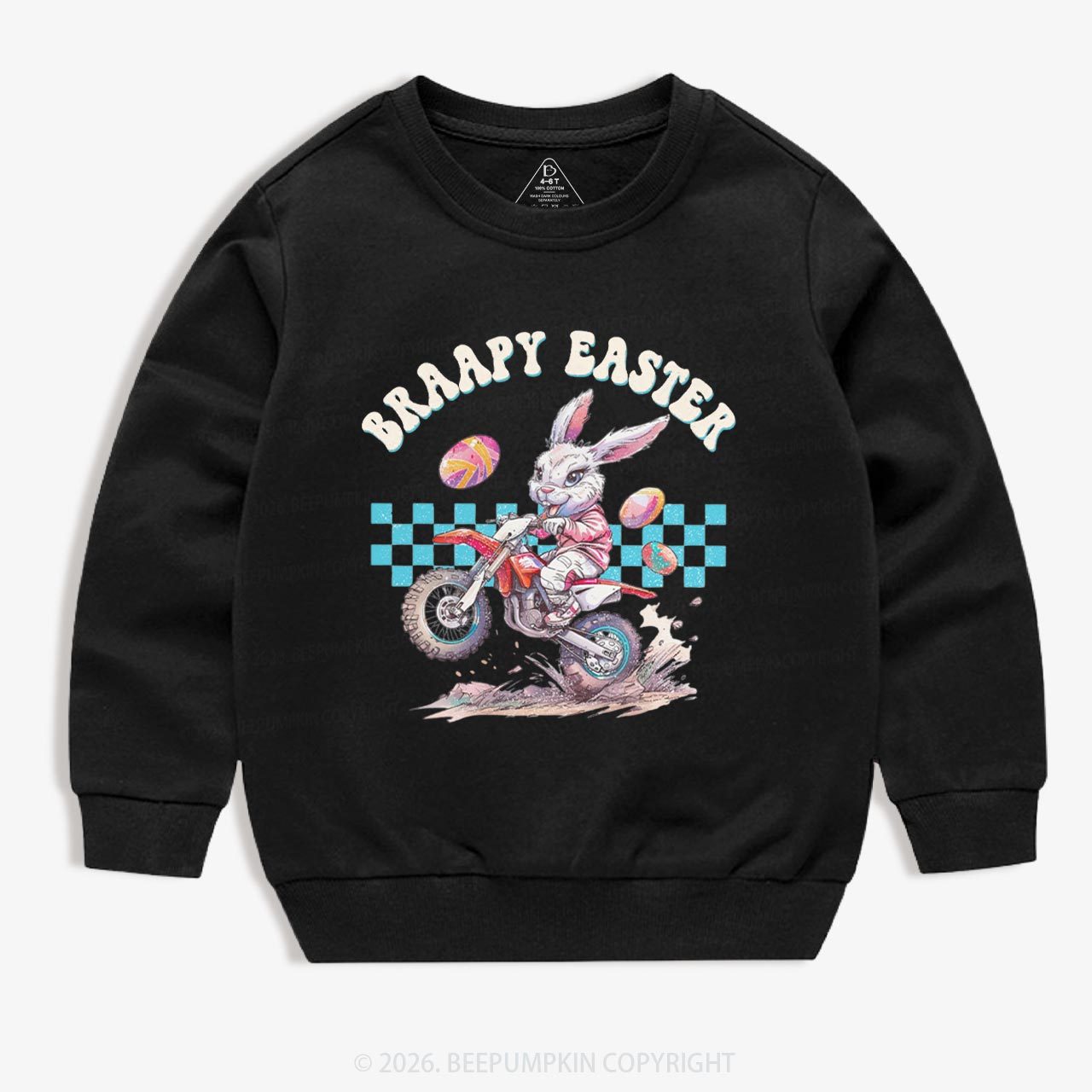 Braapy Easter Dirt Bike Kid's Sweatshirt