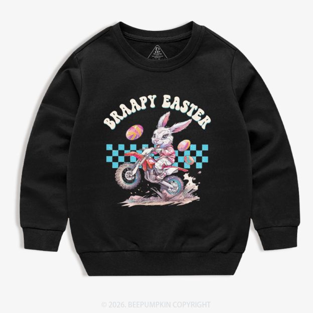 Braapy Easter Dirt Bike Kid's Sweatshirt