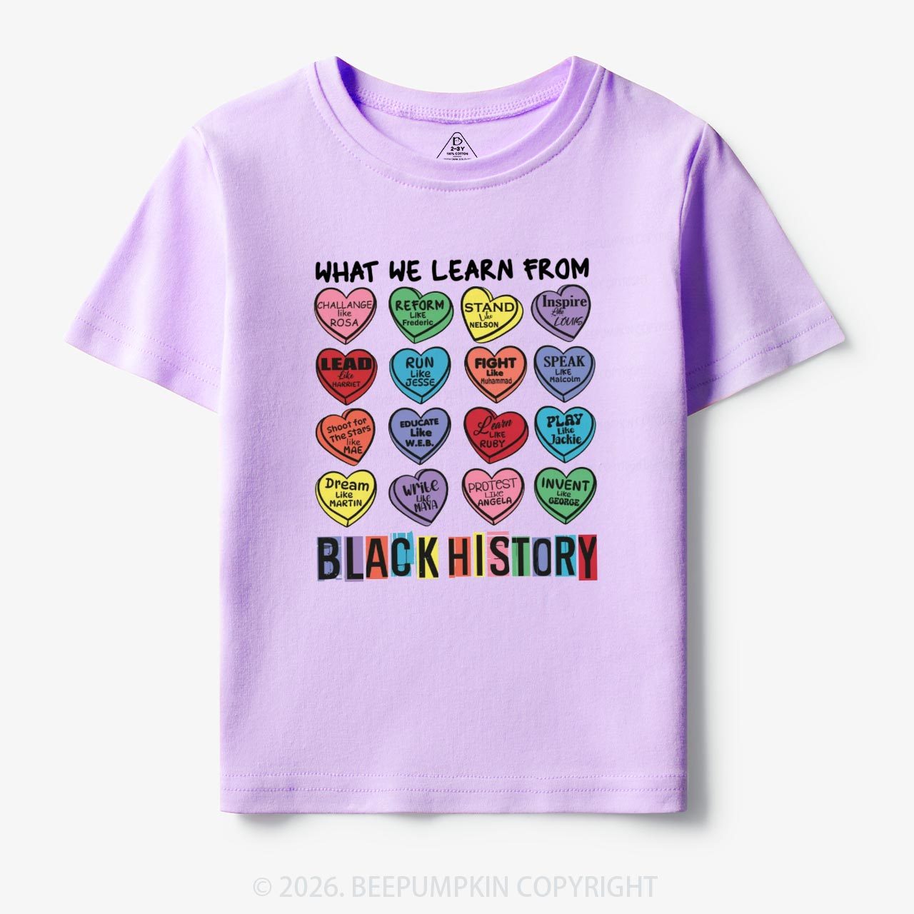 What We Learn From Black History Toddler&Kid's Tees Beepumpkin