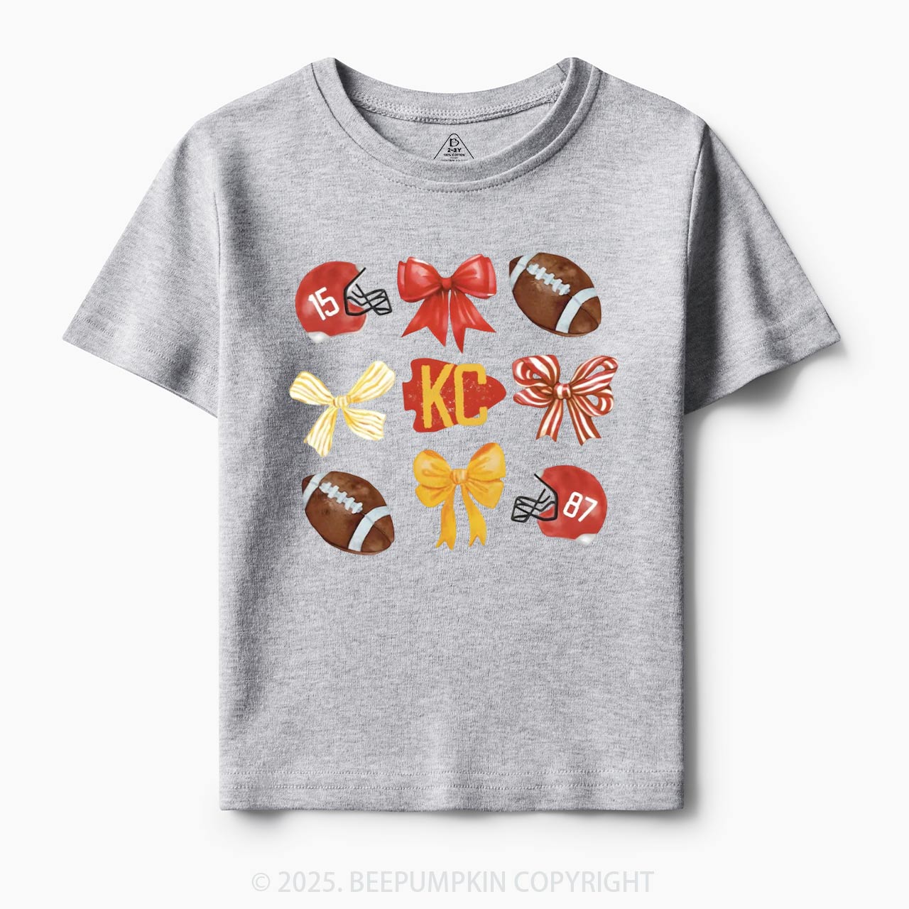 Football Mascots Coquette Toddler&Kid's Tees Beepumpkin