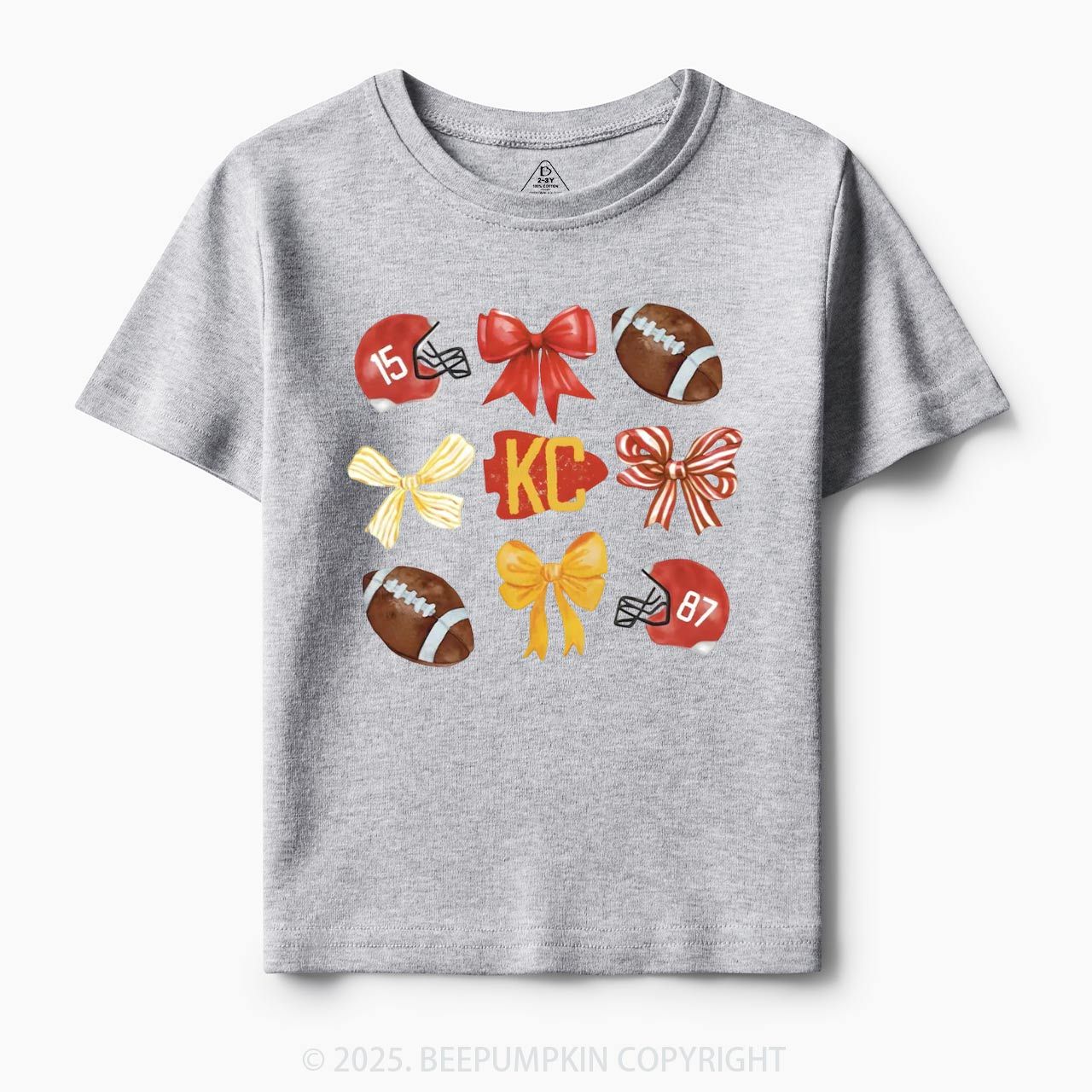 Football Mascots Coquette Toddler&Kid's Tees Beepumpkin