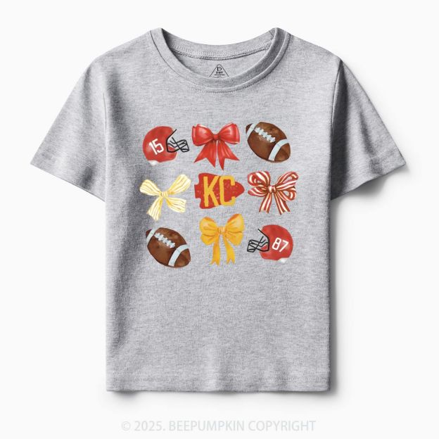 Football Mascots Coquette Toddler&Kid's Tees Beepumpkin