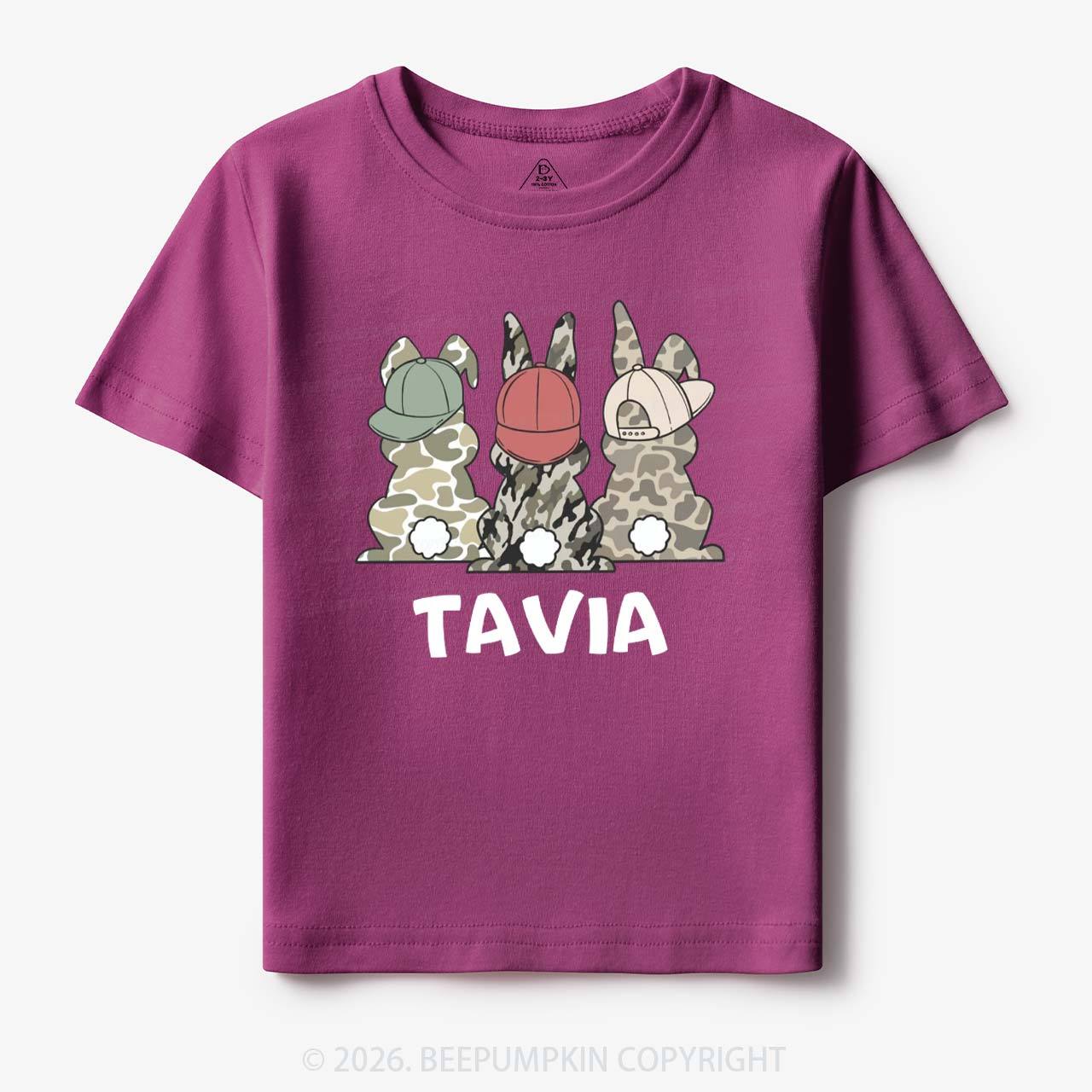 Personalized Camo Easter Bunny Toddler&Kid's Tees