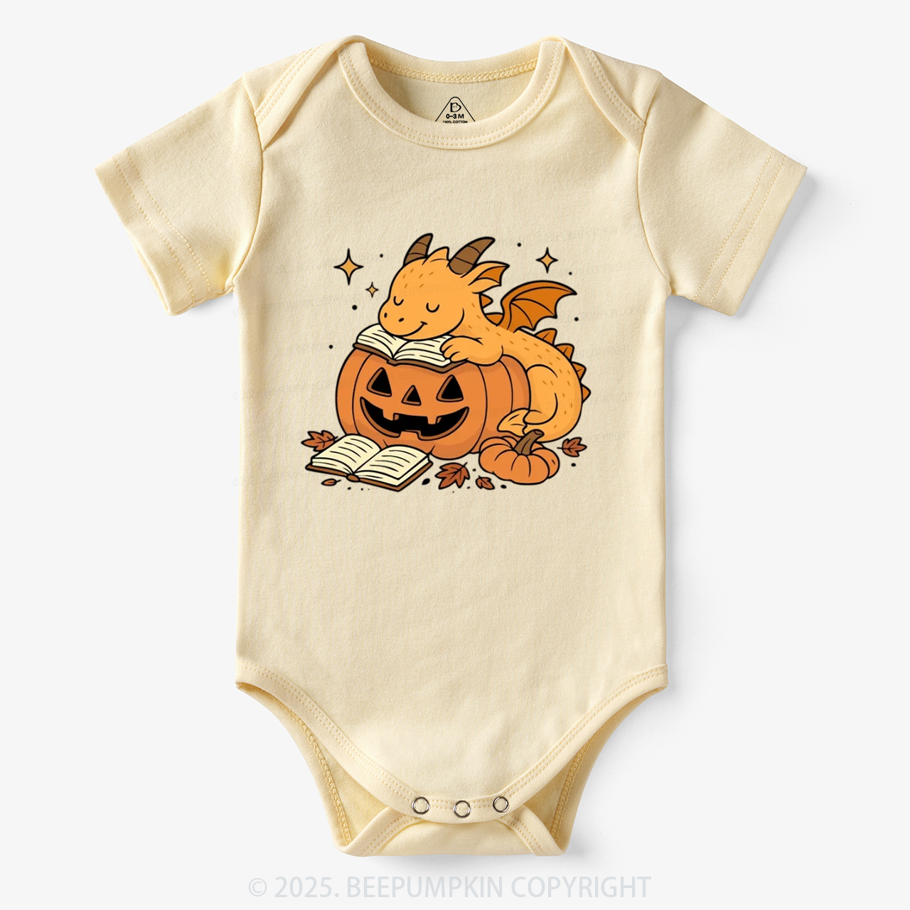 Sleeping Pumpkin Dragon Halloween Bodysuit Beepumpkin