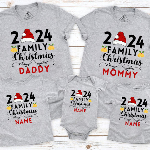 Personalized 2024 Family Christmas Name Matching Shirts Beepumpkin