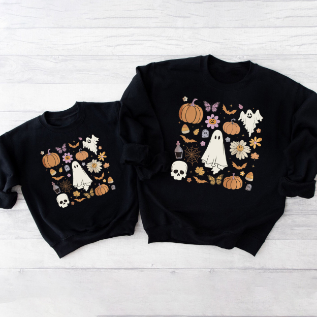 Comfort Halloween doodles Party Sweatshirts