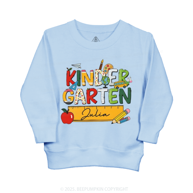 Personalized Kindergarten Name Kid's Sweatshirt