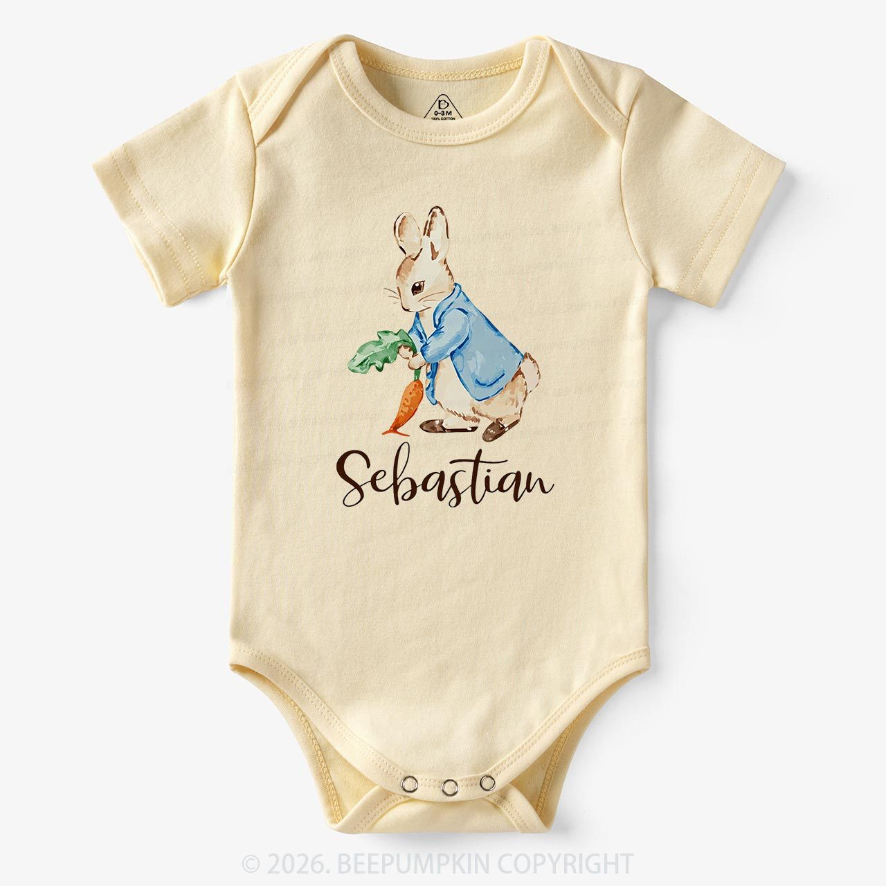 Personalized Little Bunny & Carrot Club Baby Bodysuit