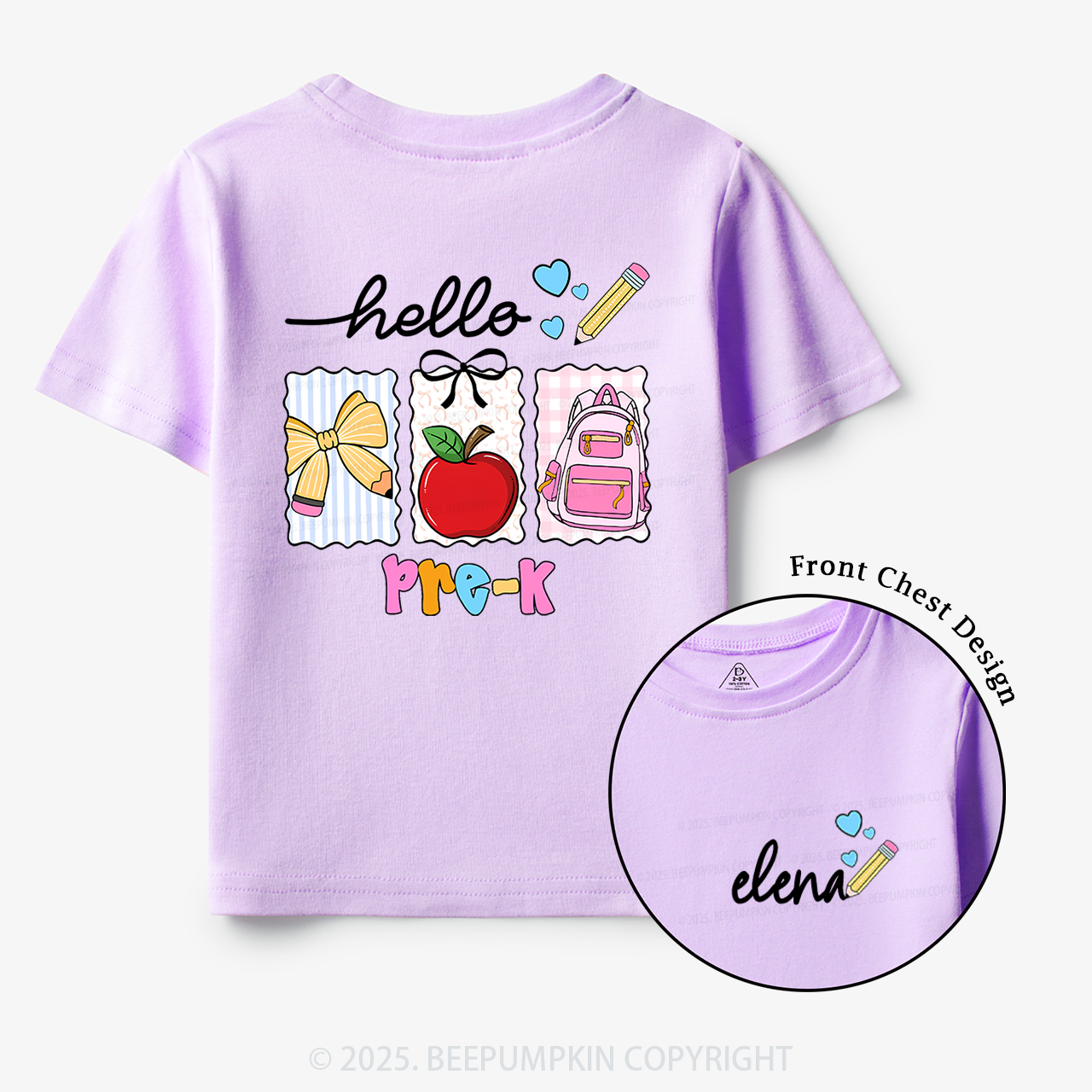 Personalized Back To School Gift Package Toddler&Kid's Tees Beepumpkin