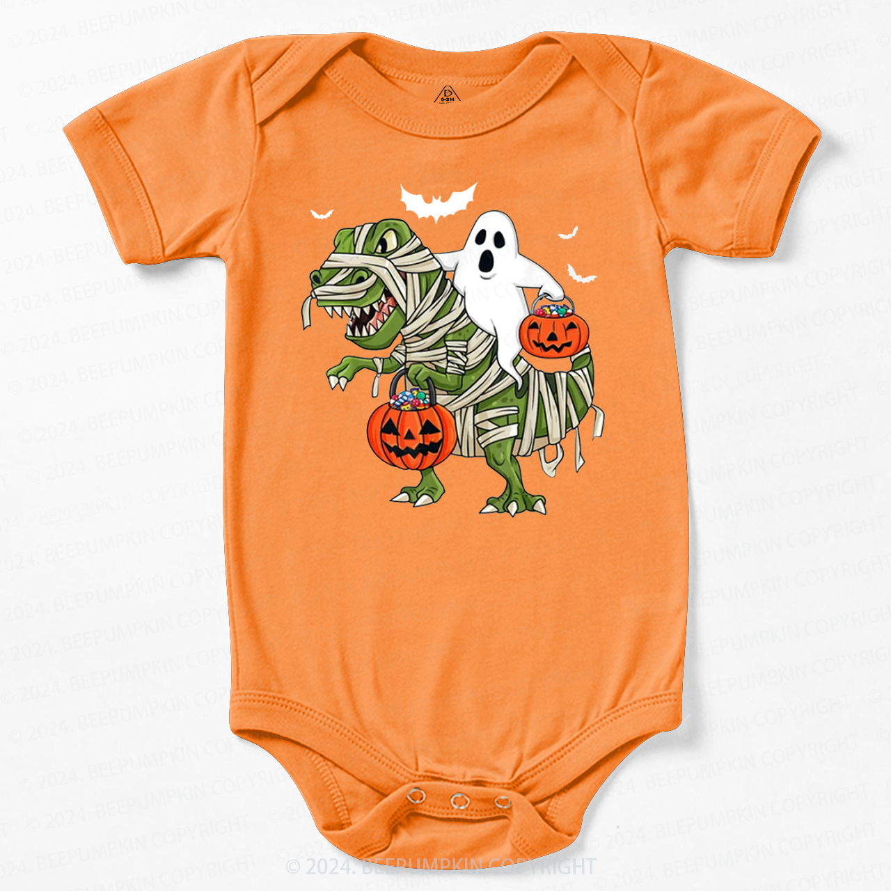 Halloween Dinosaur Ghost Baby Bodysuits 