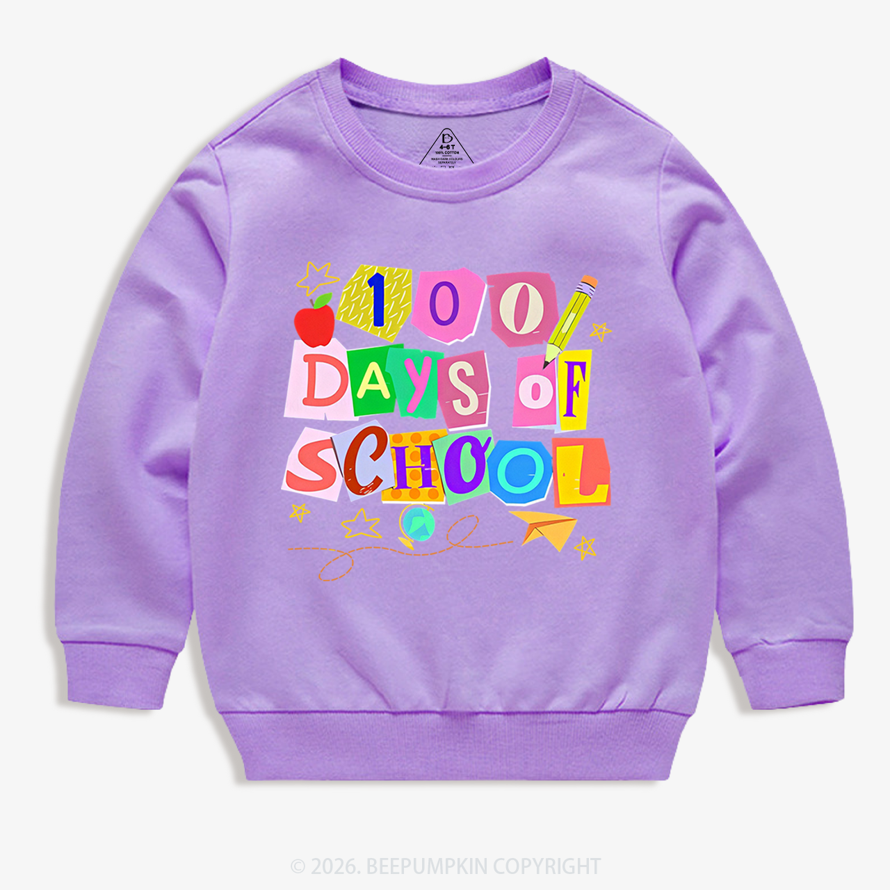 Crafty Classroom 100 Days Edition School Toddler&Kid's Sweatshirt