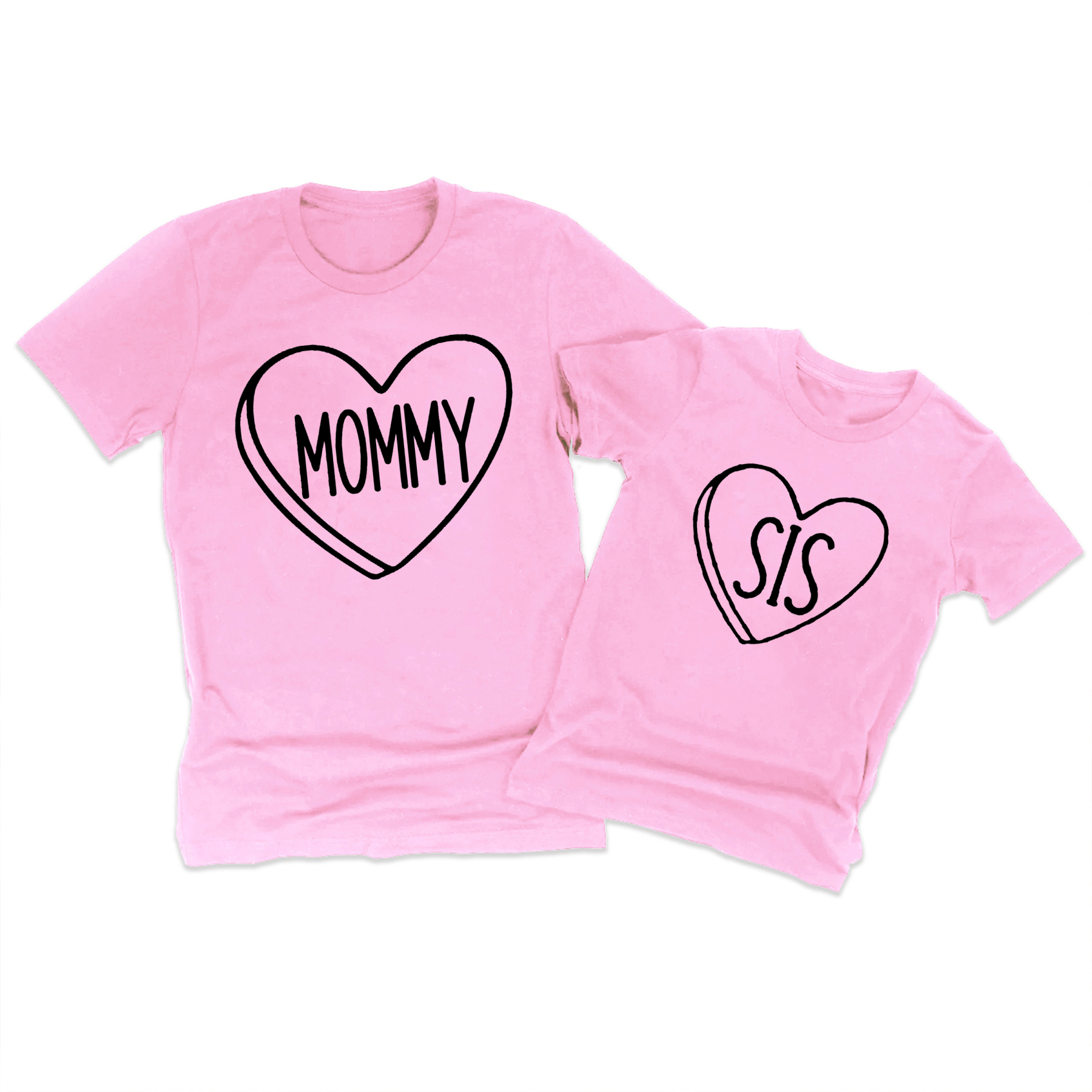Heart Members Valentines Day Family Matching Shirts