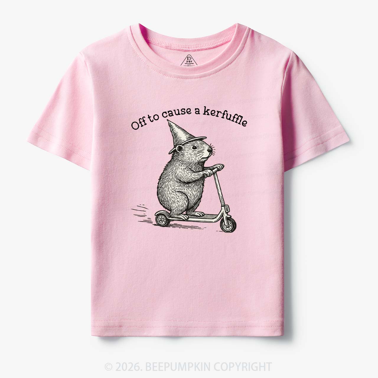 Off To Cause A Kerfuffle Groundhog Scooter Toddler&Kid's Tees