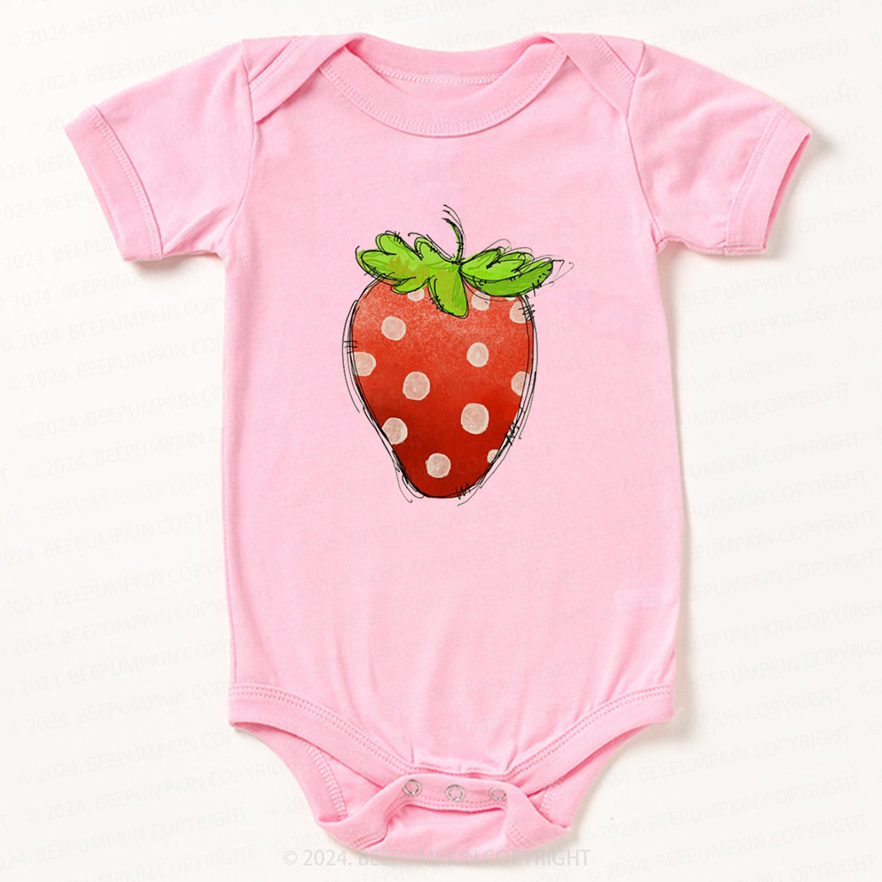 Giant Strawberry Bodysuit For Baby 