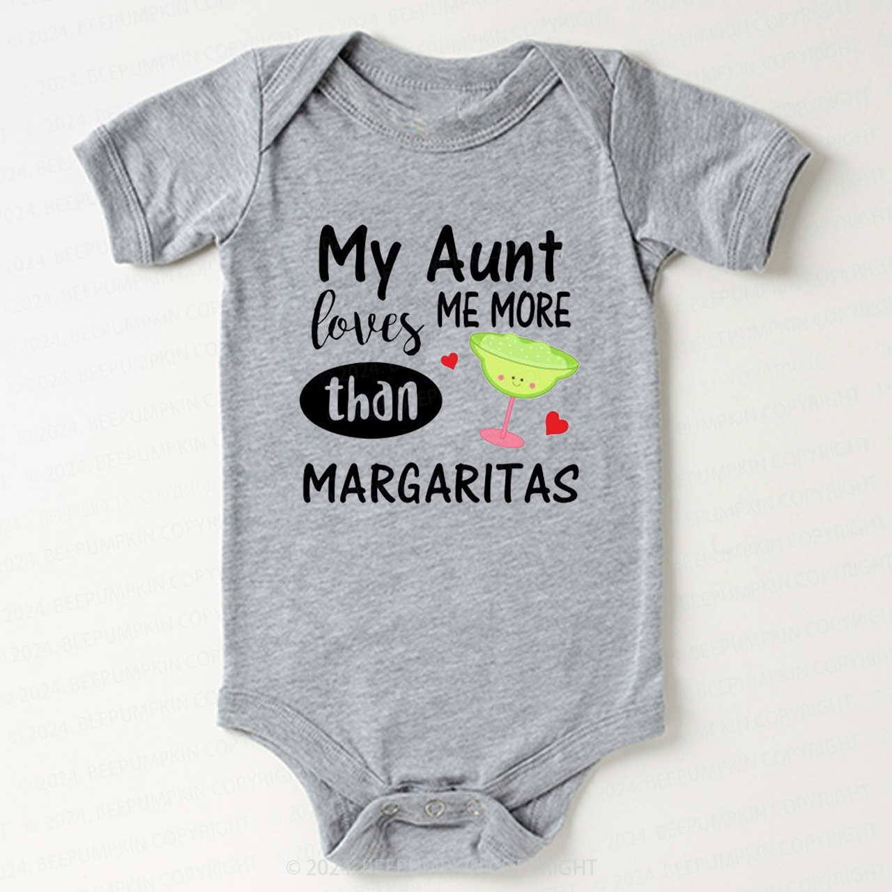 My Aunt Loves Me More Than Margaritas Baby Bodysuit