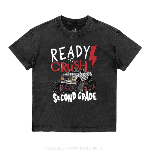 Personalized Ready To Crush Grade Toddler&Kids Washed Tees