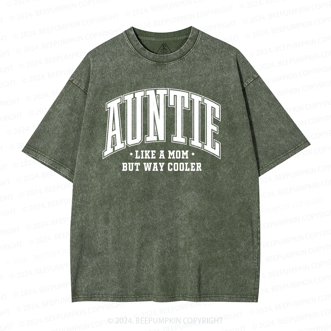 Auntie Like A Mom But Way Cooler Washed T-Shirts 