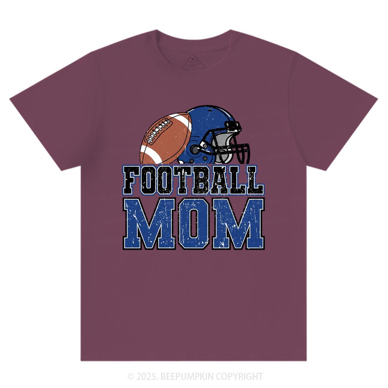 Football Blue Mama T-Shirts Beepumpkin