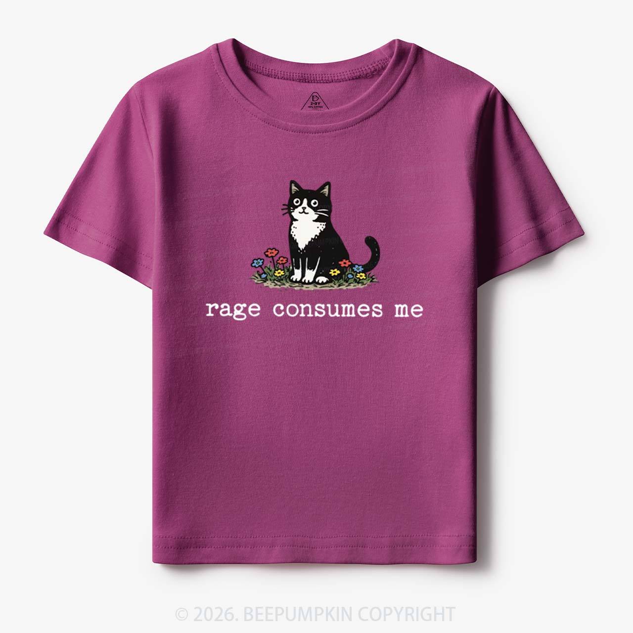 Funny Cat Rage Consumes Me Toddler&Kid's Tees