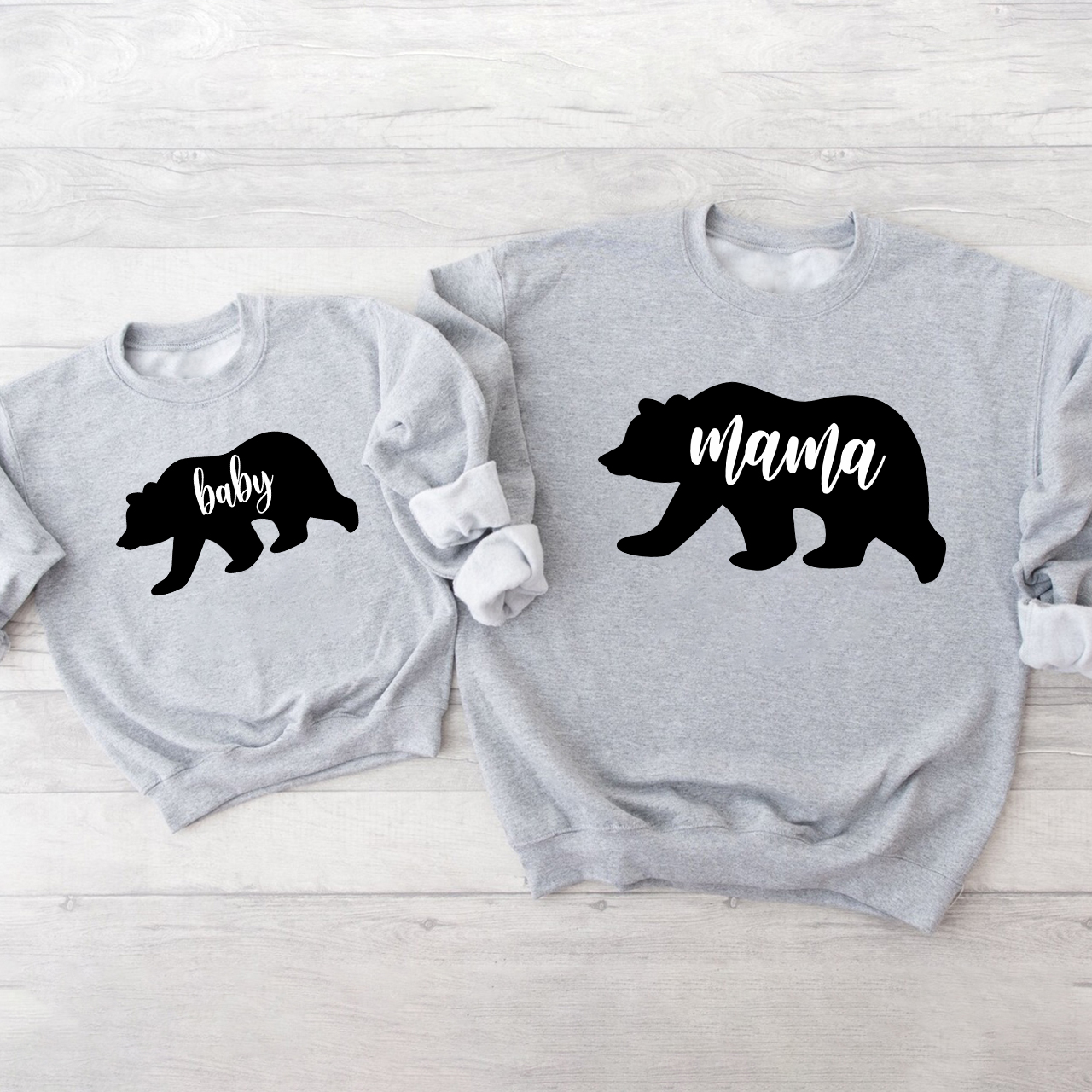 Papa Mama Baby Mom&Me Sweatshirts