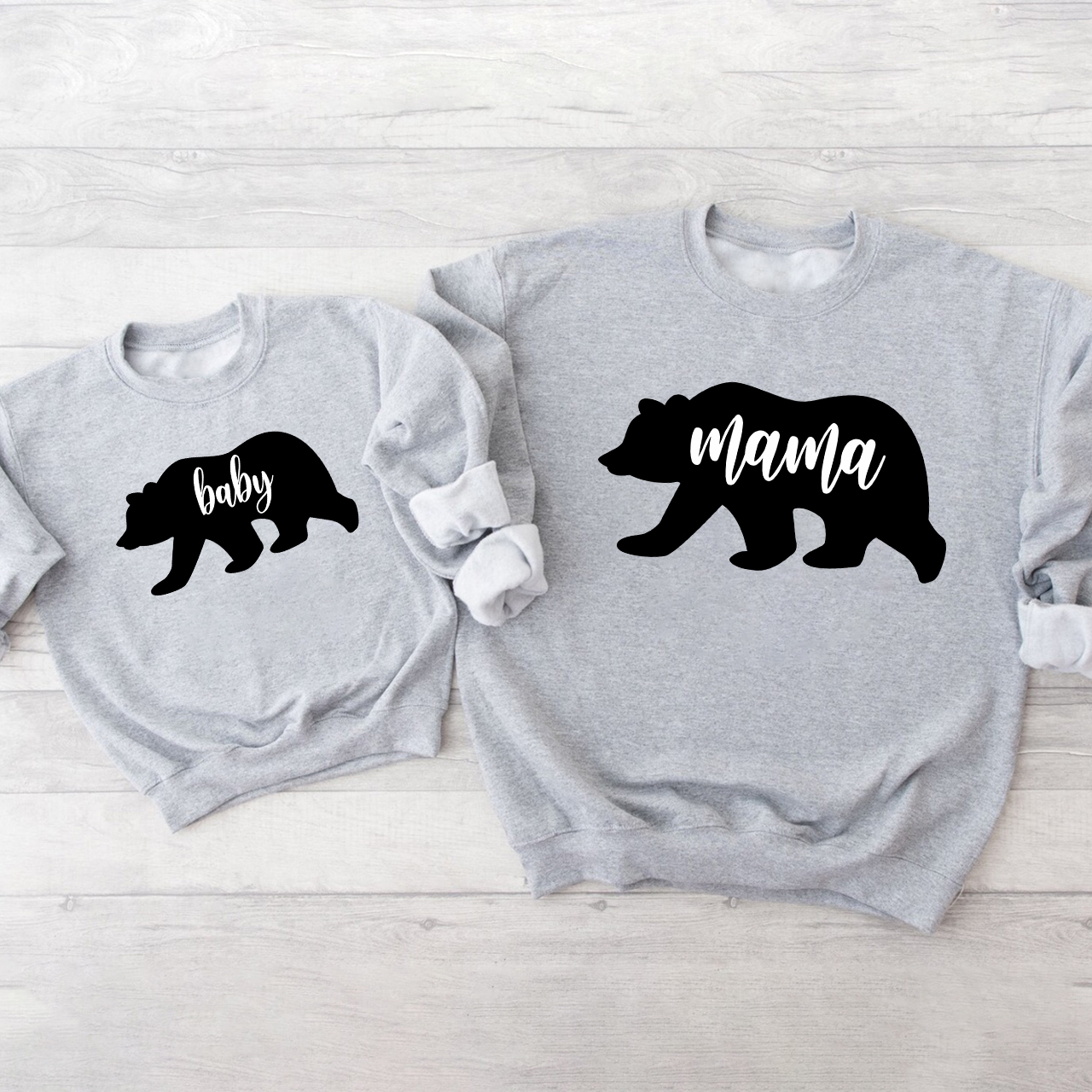 Papa Mama Baby Mom&Me Sweatshirts