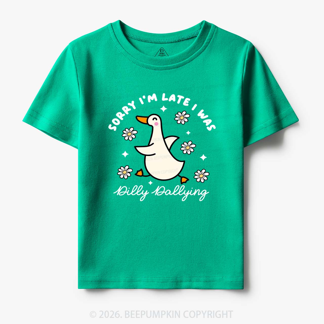 Sorry I'm Late I Was Dilly Dallying Goose Toddler&Kid's Tees