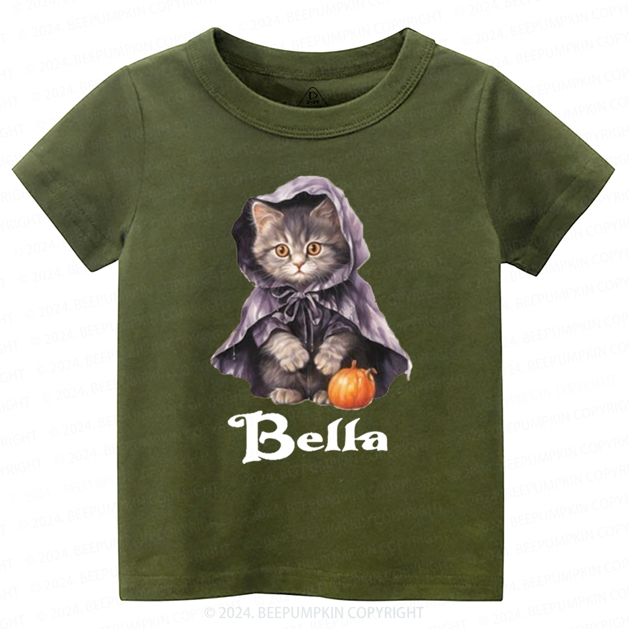 Personalized Halloween Cats Friends Toddler&Kids Tees 