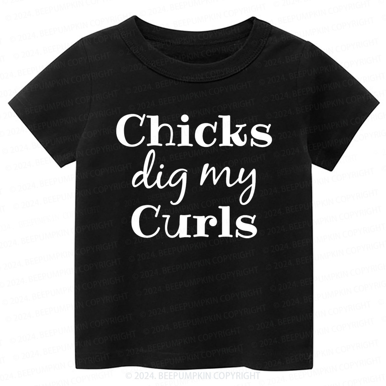 Chicks Dig My Curls Toddler&Kids Tees 7