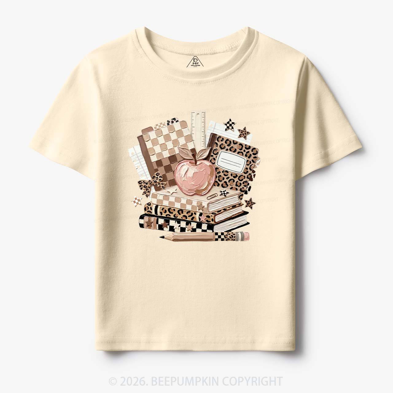 Checkered & Cheetah Back To School Toddler&Kid's Tees