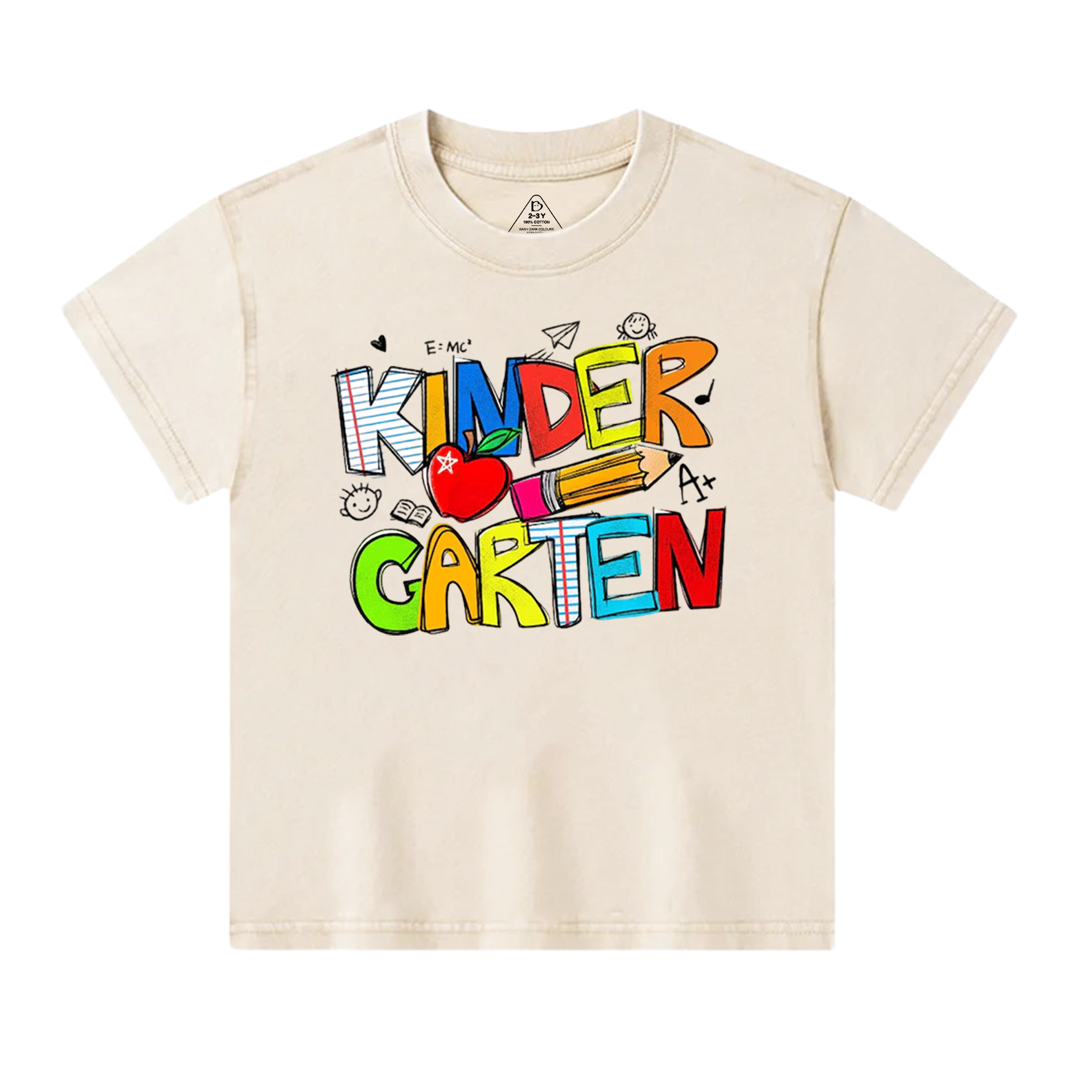 Personalized Crayon Graffiti Grade Toddler&Kids Washed Tees