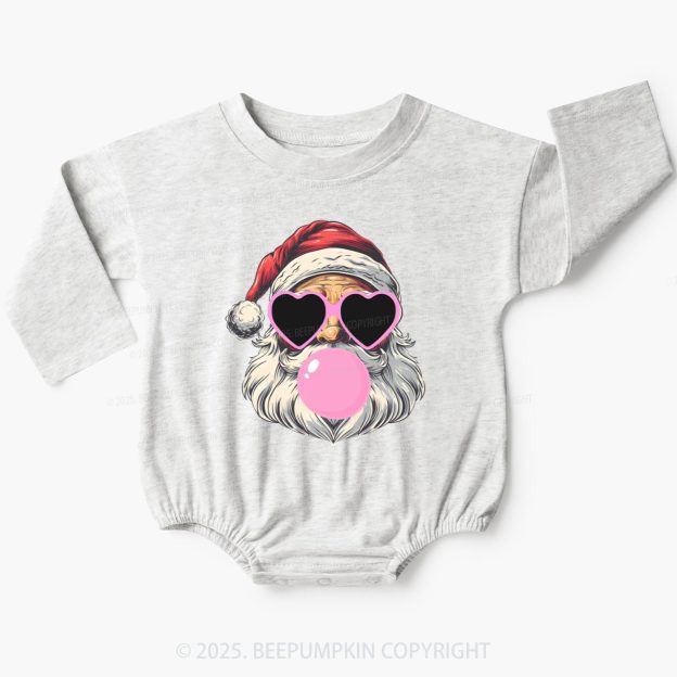 Santa Claus Blowing Bubbles Christmas Baby Bubble Romper Beepumpkin