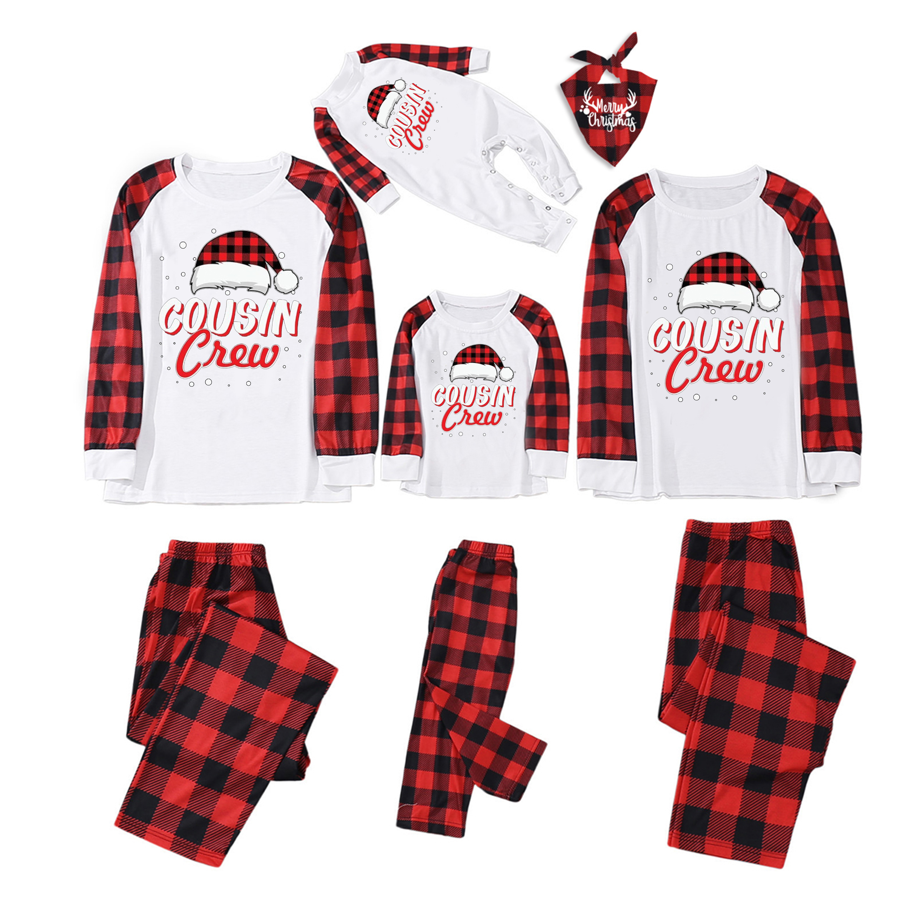 Snow&Hat Cousin Crew Christmas Family Matching Pajamas