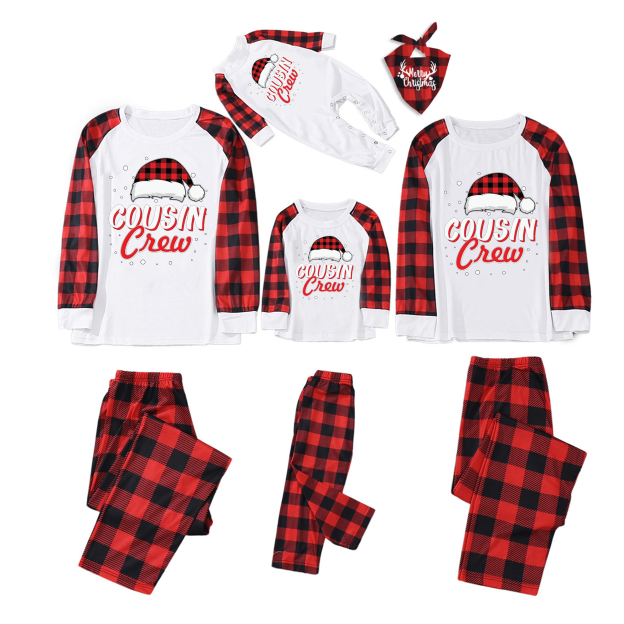 Snow&Hat Cousin Crew Christmas Family Matching Pajamas