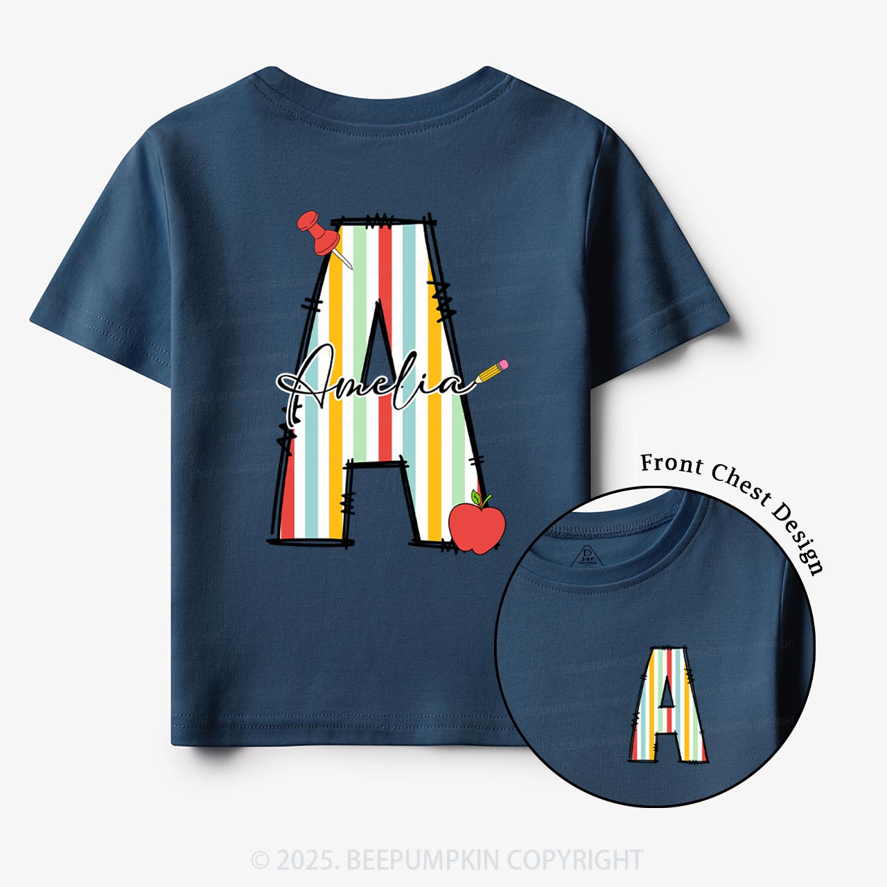 Personalized Alphabet Name Toddler&Kid's Tees Beepumpkin