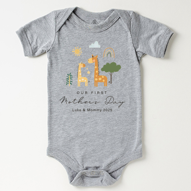 Personalized First Mother's Day Bodysuit Beepumpkin