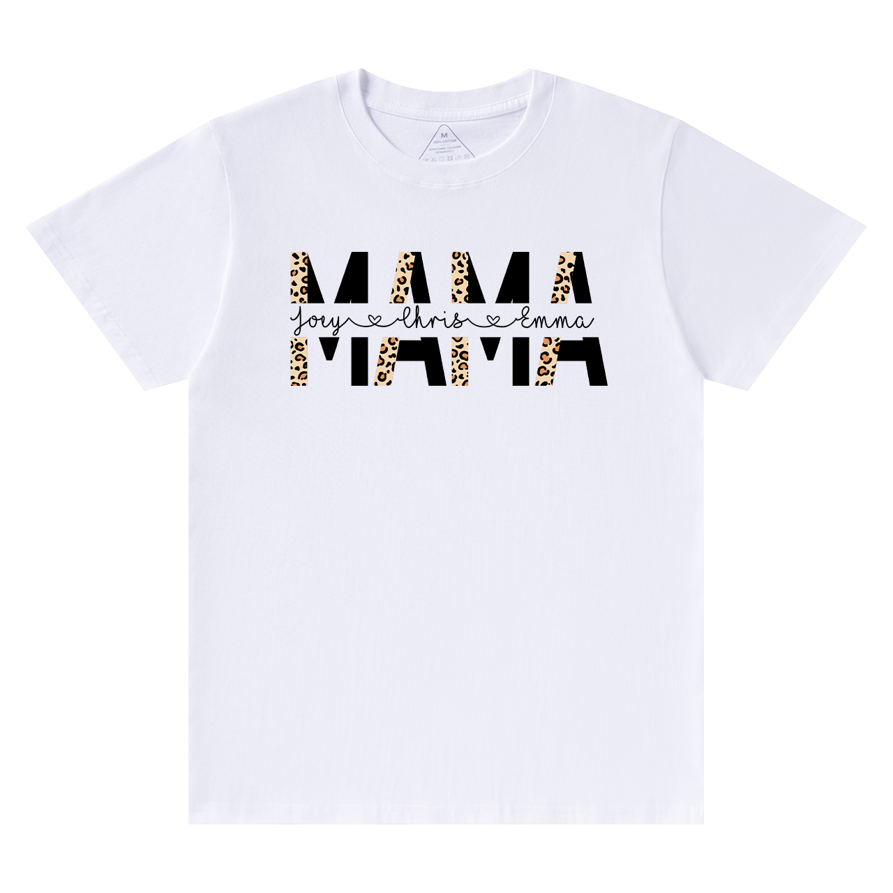 Custom Kids Names Leopard Print Mom Gift Tees Sale-Beepumpkin™