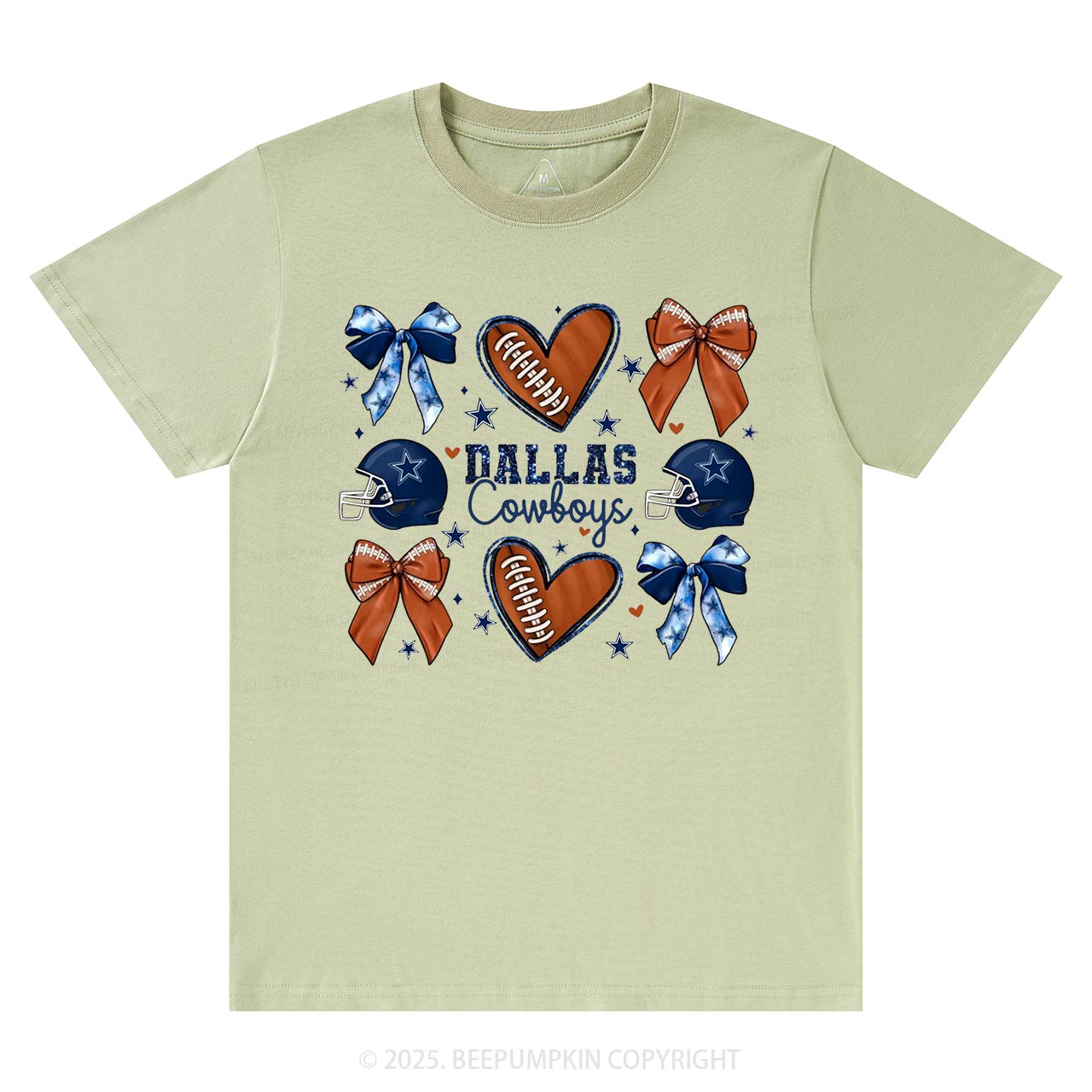 Blue Star Football Mama T-Shirts Beepumpkin