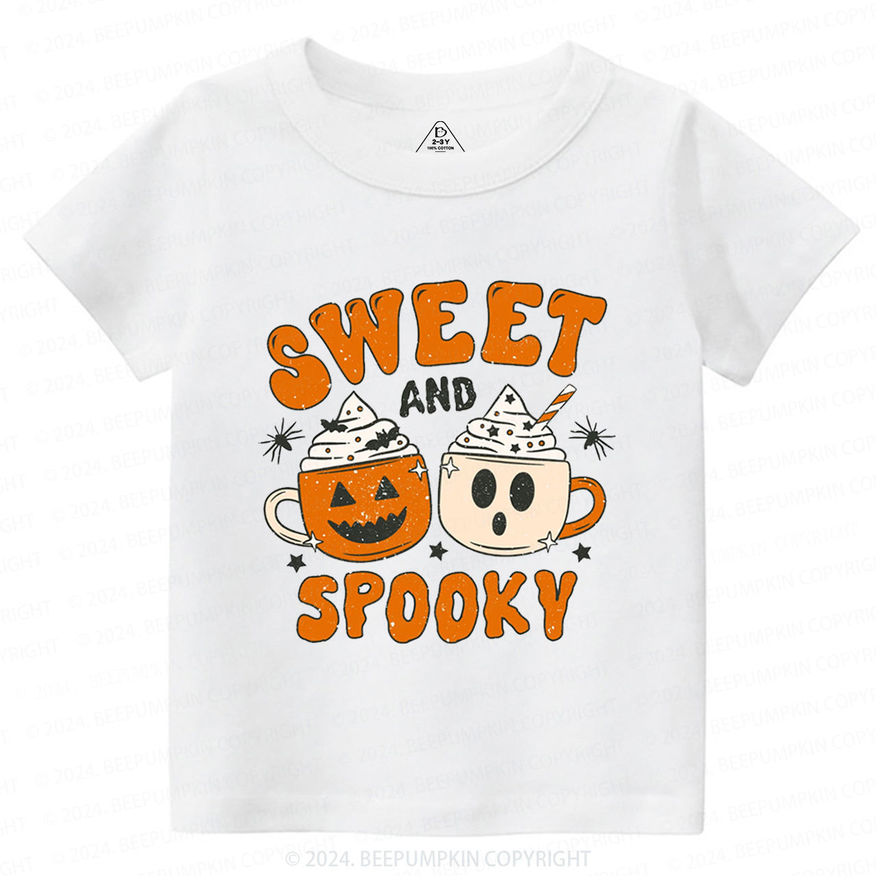 Sweet And Spooky Pumpkin Halloween Toddler&Kids Tees 