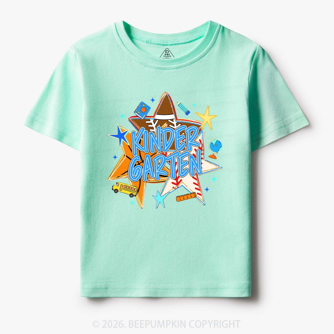 Personalized Baseball Basketball Stars Back to School Toddler&Kid's Tees