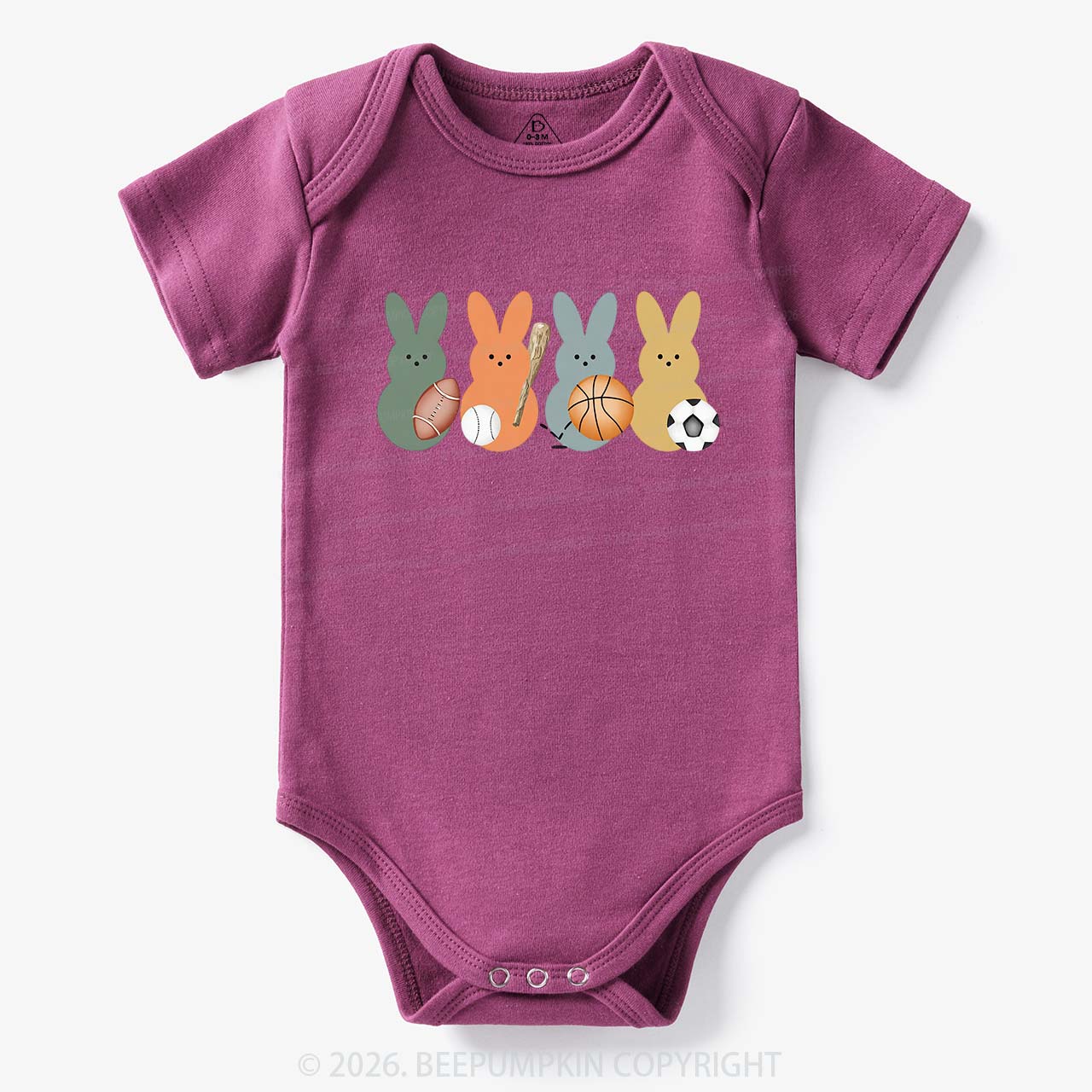 Easter Sporty Bunnies Baby Bodysuit