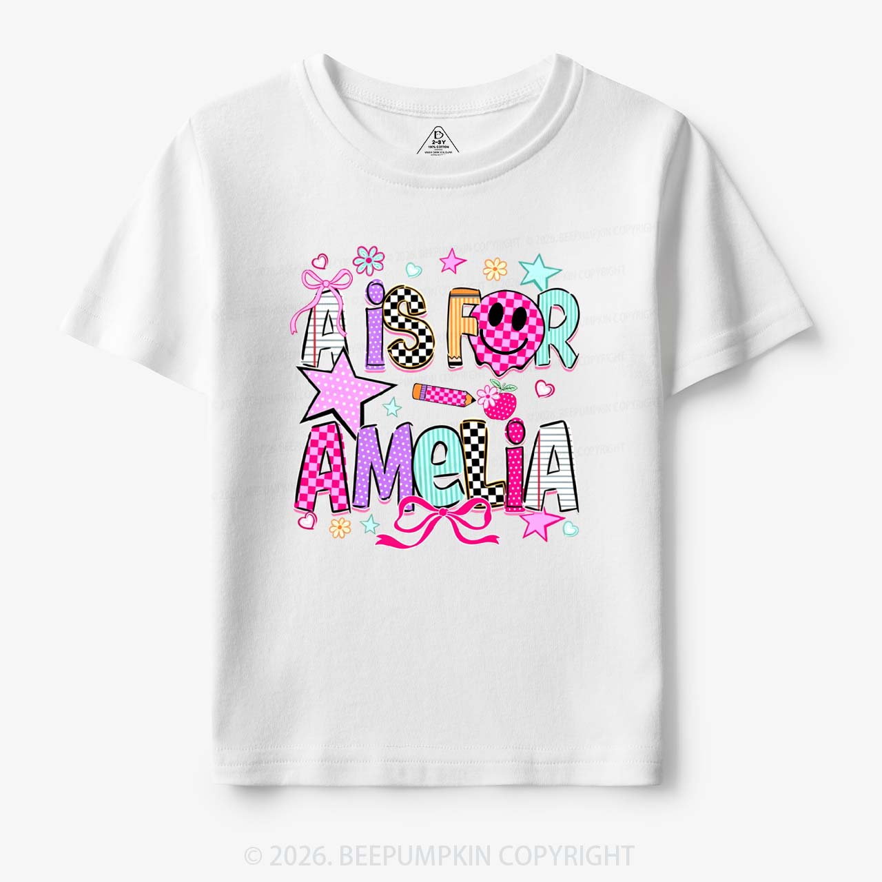 Personalized Letter Is For Name Colorful Toddler&Kid's Tees
