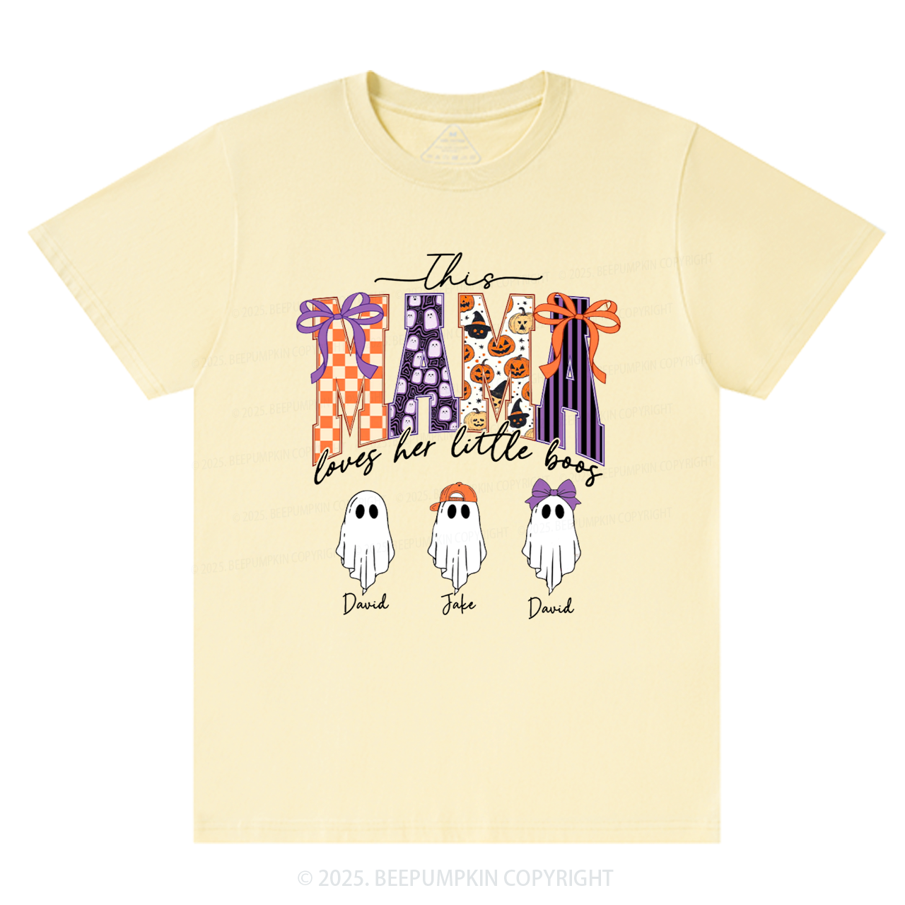 Personalized Halloween Mama Ghost T-Shirts Beepumpkin