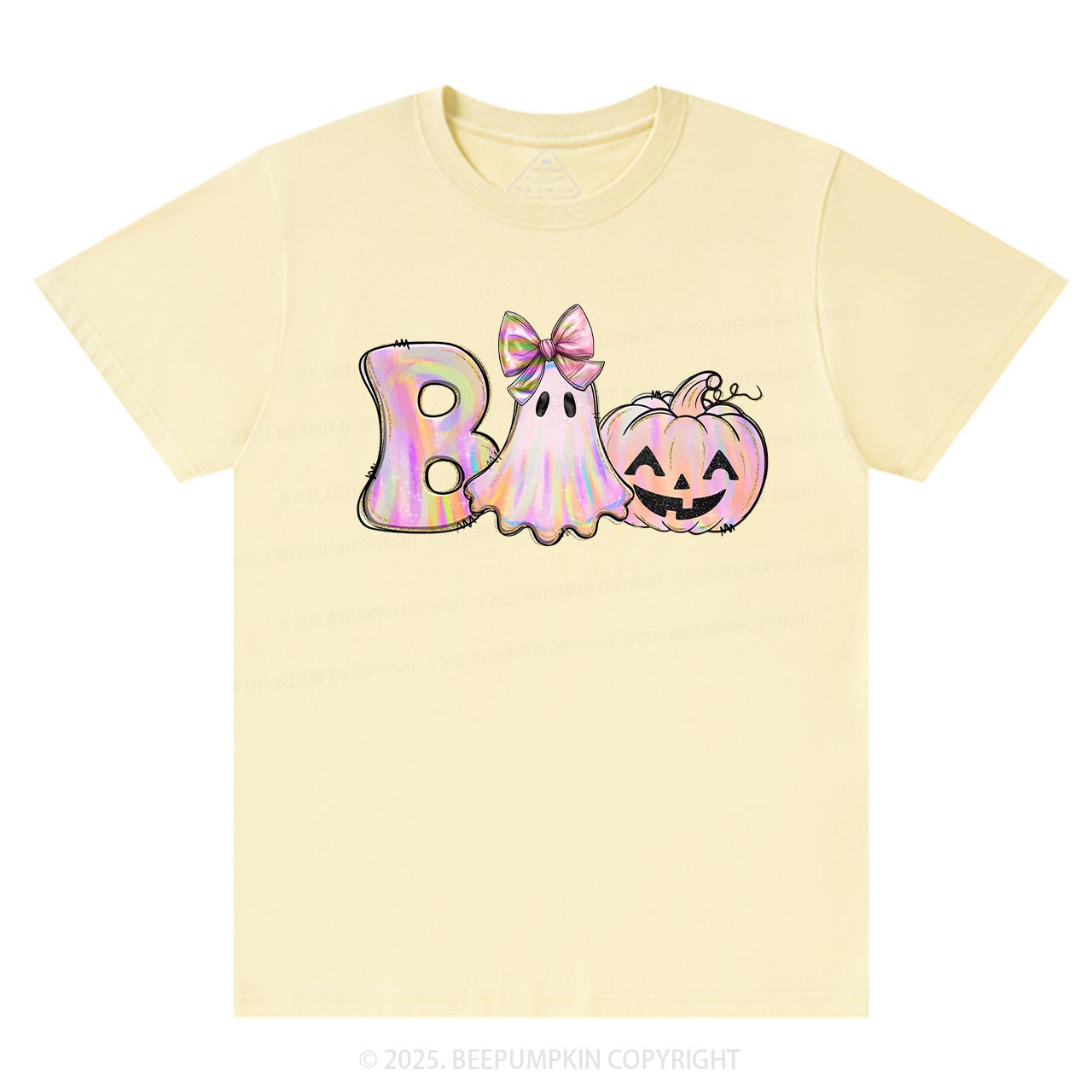 Halloween Iridescent Ghost Pumpkin T-Shirts Beepumpkin