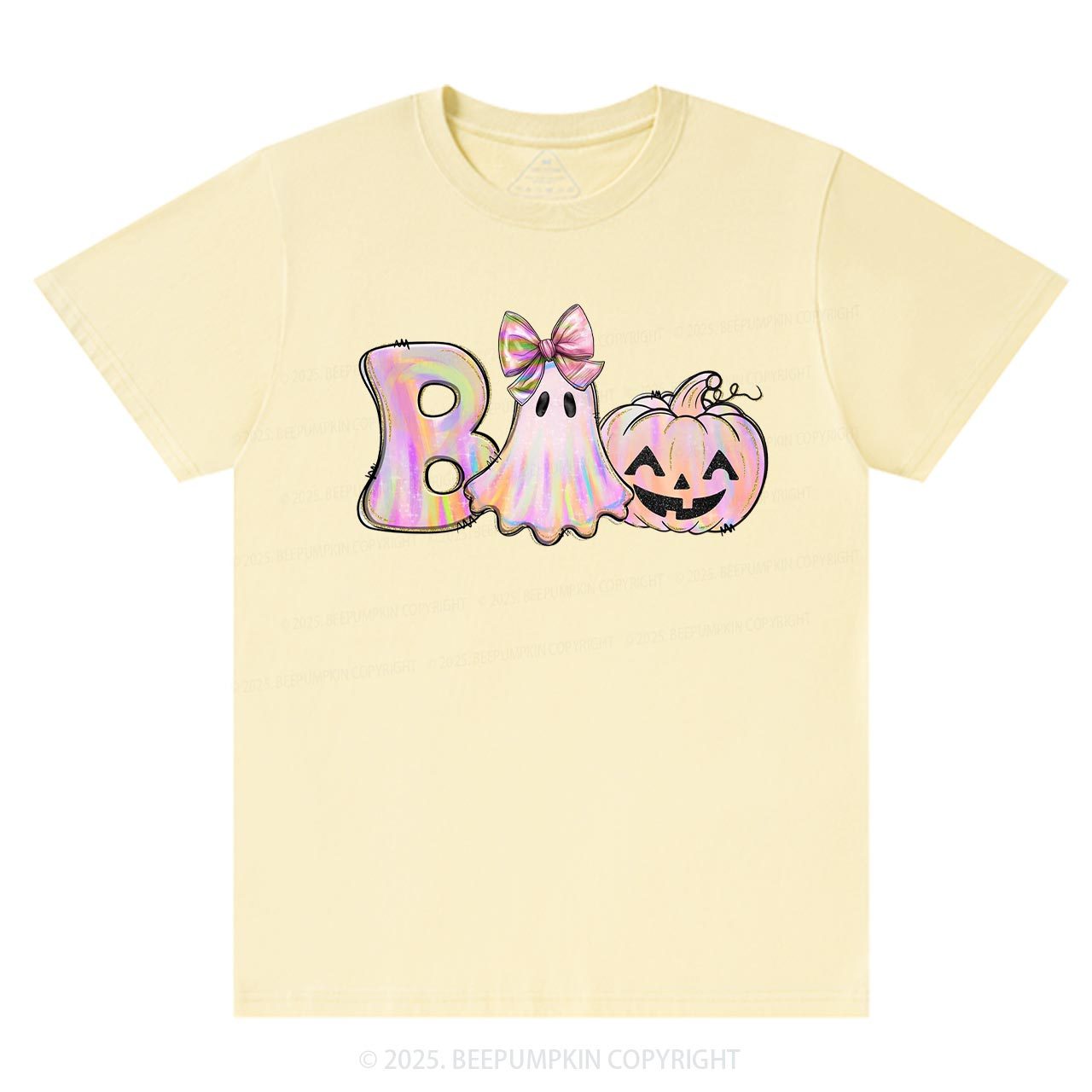 Halloween Iridescent Ghost Pumpkin T-Shirts Beepumpkin