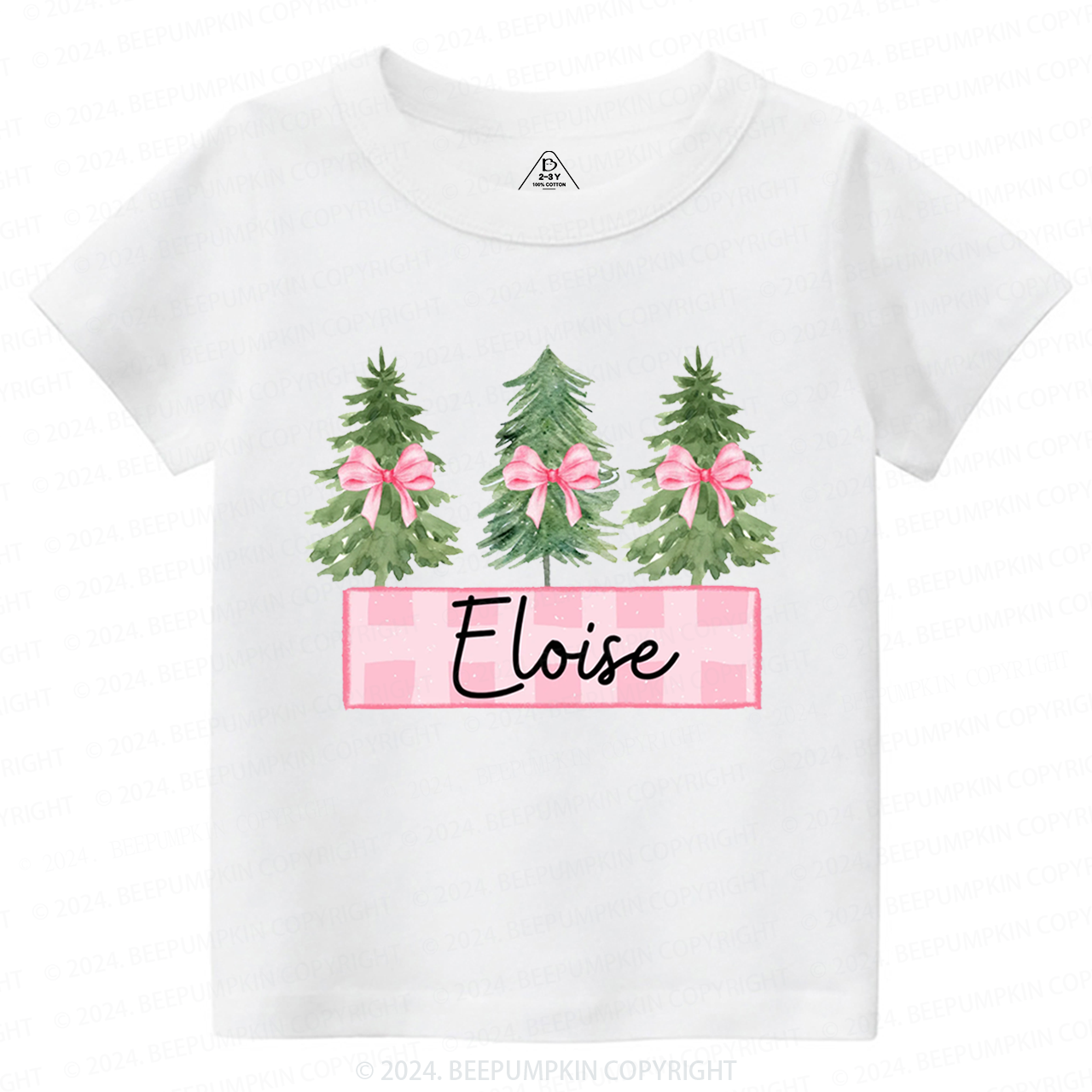 Personalized Kid Name Christmas Toddler&Kids Tees Beepumpkin
