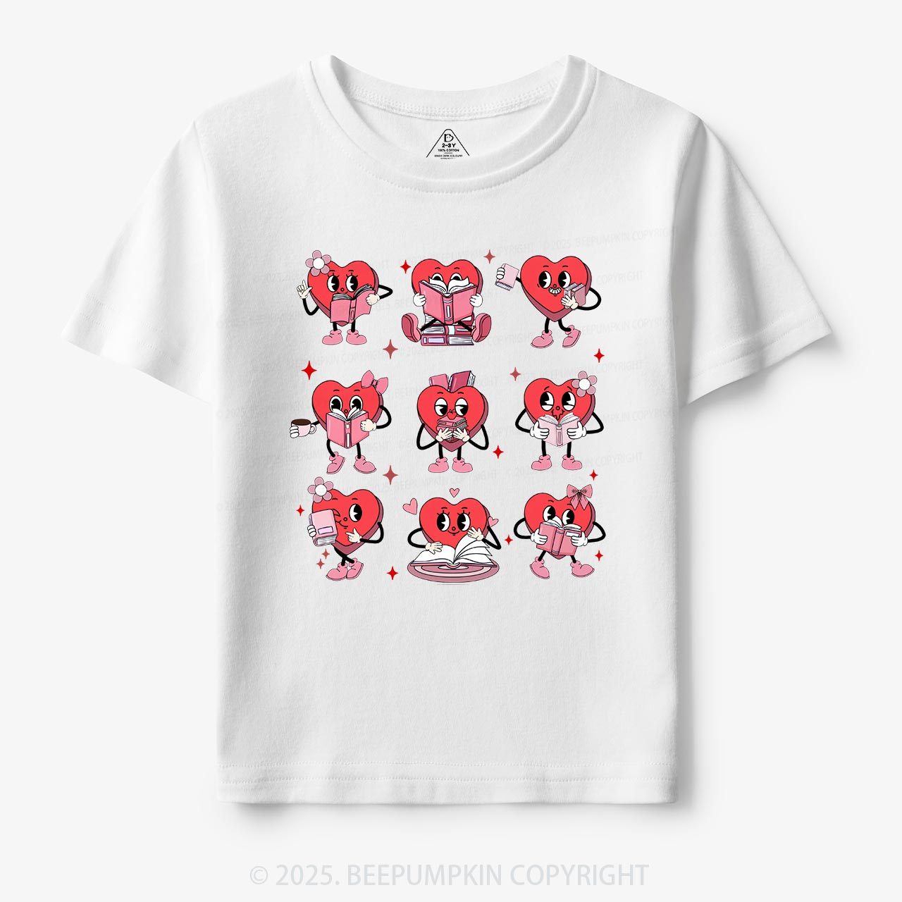 Book Lovers Valentine’s Day Toddler&Kid's Tees Beepumpkin