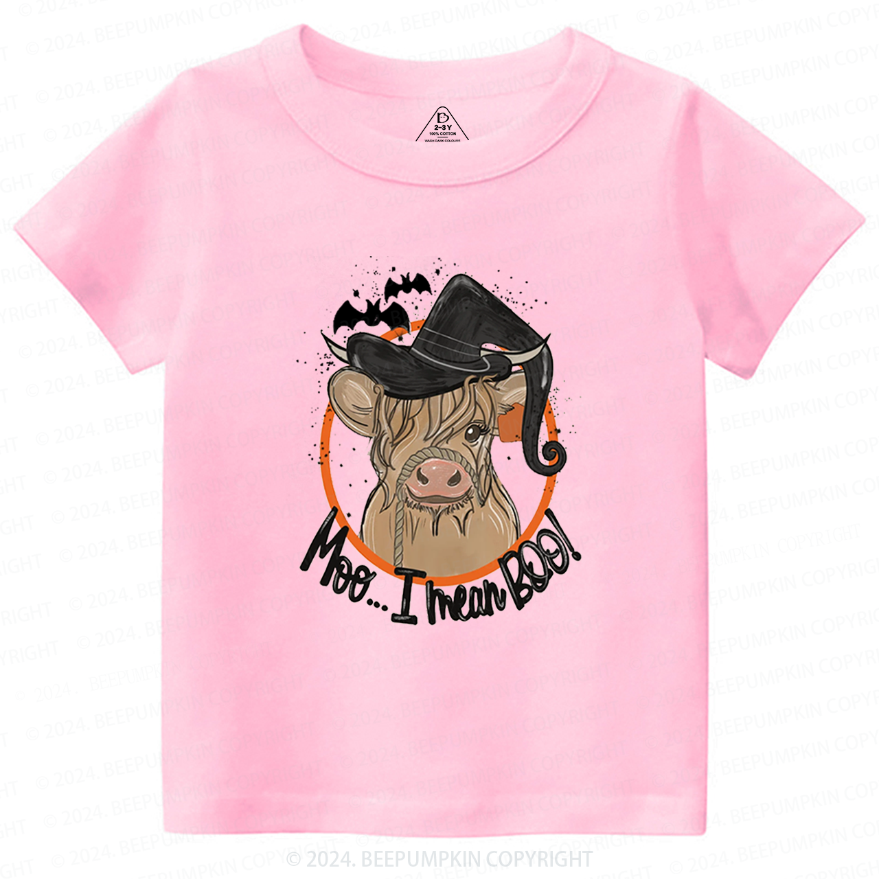  Retro Cow Halloween Farm Vibes Boho Toddler&Kids Tees 