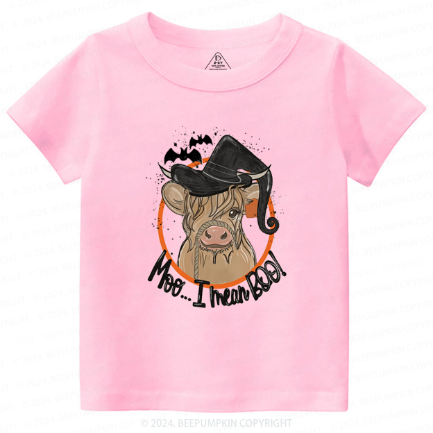  Retro Cow Halloween Farm Vibes Boho Toddler&Kids Tees 