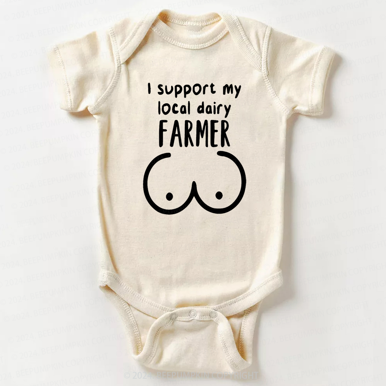 I Support My Local Dairy Bodysuit For Baby 7